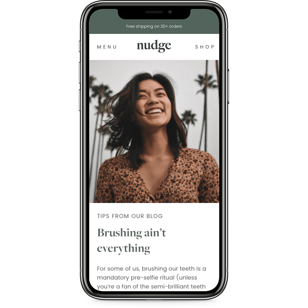 Nudge Shopify Mobile